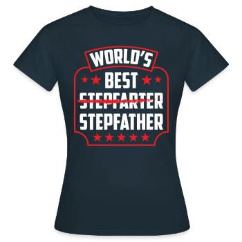 Le meilleur beau-père du monde Beau-père Beau-père Beau-père - T-shirt Femme - marine - Devant - AI Model Female 172 dark (172cm)