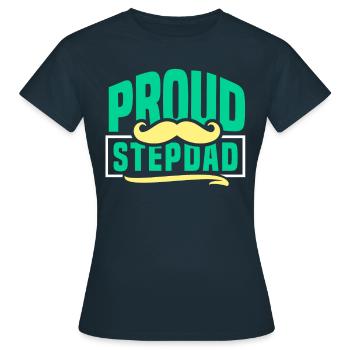 Fier beau-père Beau-père Beau-père Fête des pères - T-shirt Femme - marine - Devant - AI Model Female 172 dark (172cm)