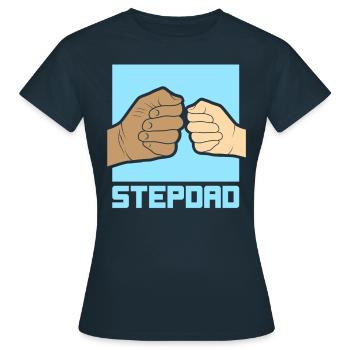 Beau-père Beau-père Beau-père Fête des pères - T-shirt Femme - marine - Devant - AI Model Female 172 dark (172cm)