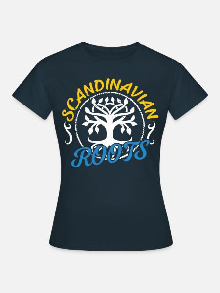 Skandinavische Wurzeln Schwedisch Skandinavien - Frauen T-Shirt - Navy