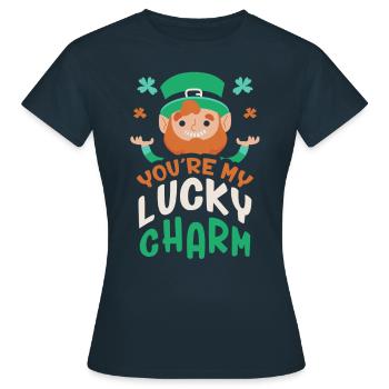 Tu es mon porte-bonheur Irlandais Irlande Irlandais - T-shirt Femme - marine - Devant - AI Model Female 172 dark (172cm)