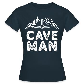 Caveman Cave Man Cave Caving Cave Hiking - Women's T-Shirt - navy - Front - AI Model Female 172 dark (172cm)
