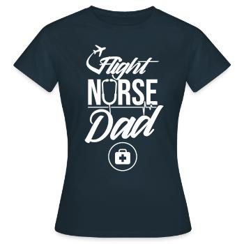 Infirmière de vol Papa Médecin de vol Médecin de vol Médecin de vol - T-shirt Femme - marine - Devant - AI Model Female 172 dark (172cm)