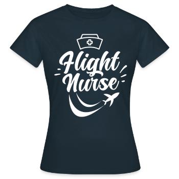 Profession d’infirmière de vol Médecin de vol Médecin de vol - T-shirt Femme - marine - Devant - AI Model Female 172 dark (172cm)