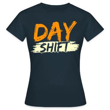 Poste de jour Travail posté Travail posté - T-shirt Femme - marine - Devant - AI Model Female 172 dark (172cm)