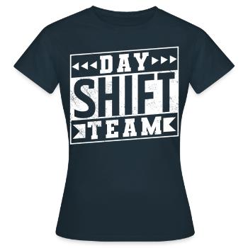 Équipe de jour Travail posté Travail posté Travail posté - T-shirt Femme - marine - Devant - AI Model Female 172 dark (172cm)