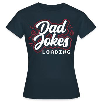 Papa Blague Papa Blague Père Blagues - T-shirt Femme - marine - Devant - AI Model Female 172 dark (172cm)