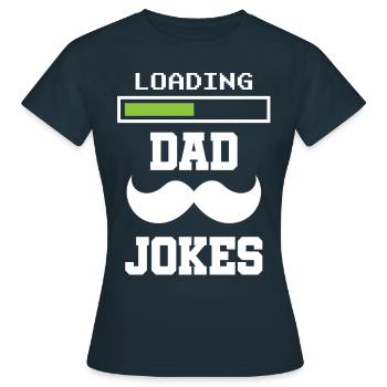 Papa Blague Papa Blague Père Blagues - T-shirt Femme - marine - Devant - AI Model Female 172 dark (172cm)