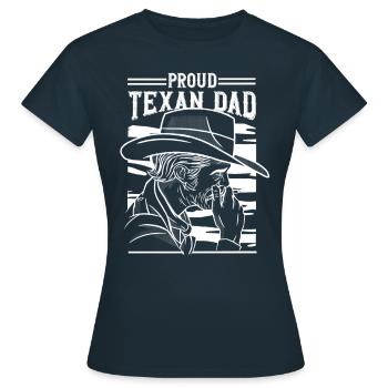 Fier Père Texan Texan Pride Texas - T-shirt Femme - marine - Devant - AI Model Female 172 dark (172cm)