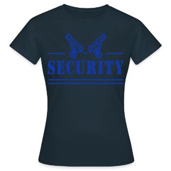 Videur de sécurité Garde de sécurité - T-shirt Femme - marine - Devant - AI Model Female 172 dark (172cm)