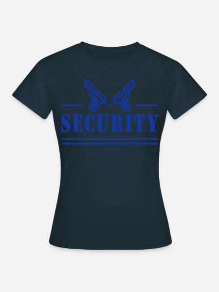 Sicherheit Türsteher Security Sicherheitsmann - Frauen T-Shirt - Navy
