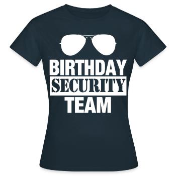 Sécurité d’anniversaire Équipe sécurité Sécurité - T-shirt Femme - marine - Devant - AI Model Female 172 dark (172cm)