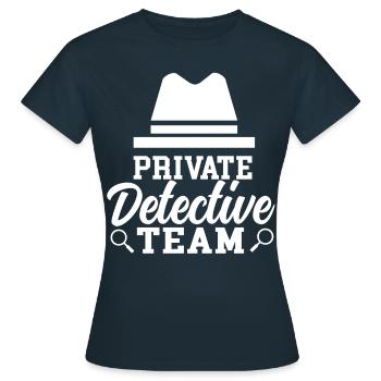Équipe de détective privé Agence de détective privé Privé - T-shirt Femme - marine - Devant - AI Model Female 172 dark (172cm)