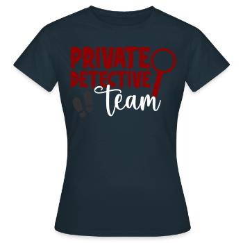Équipe de détective privé Agence de détective privé - T-shirt Femme - marine - Devant - AI Model Female 172 dark (172cm)