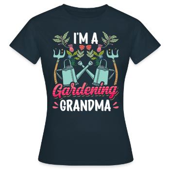 Je suis une grand-mère jardinière grand-mère grand-mère - T-shirt Femme - marine - Devant - AI Model Female 172 dark (172cm)