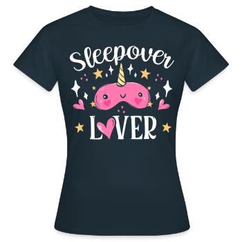 Amoureux de la nuit Hébergement Nuitée - T-shirt Femme - marine - Devant - AI Model Female 172 dark (172cm)