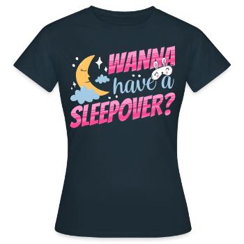 Envie d’une nuitée ? Nuit Party Sweet - T-shirt Femme - marine - Devant - AI Model Female 172 dark (172cm)