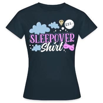 Chemise de nuit NuitÉe Fête - T-shirt Femme - marine - Devant - AI Model Female 172 dark (172cm)