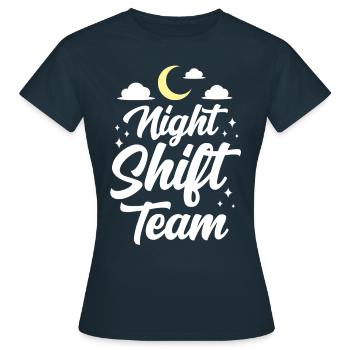 Night Shift Team Work Night Shift Colleague - Women's T-Shirt - navy - Front - AI Model Female 172 dark (172cm)
