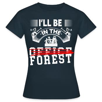 Je serai dans le bureau menuisier menuisier - T-shirt Femme - marine - Devant - AI Model Female 172 dark (172cm)