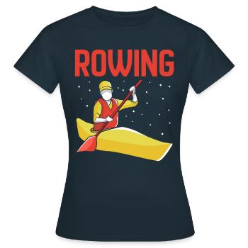 Rowing Rowing Rowing Rowing Rowing Boat Rowing - Women's T-Shirt - navy - Front - AI Model Female 172 dark (172cm)