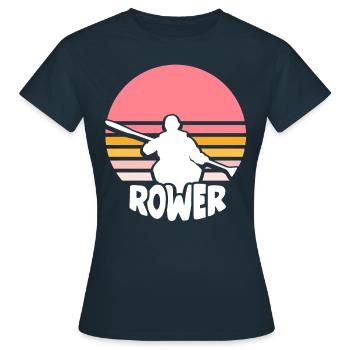 Rowing Rowing Boat Rowing Rowing Rowing - Women's T-Shirt - navy - Front - AI Model Female 172 dark (172cm)