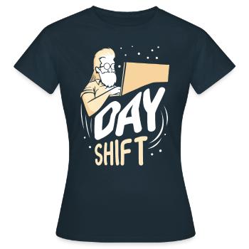 Poste de jour Travail posté Travail posté - T-shirt Femme - marine - Devant - AI Model Female 172 dark (172cm)