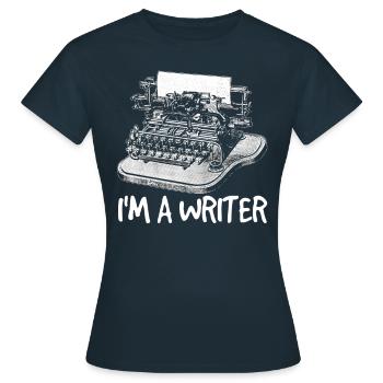 Ich Bin Ein Schriftsteller Autor Schreiber - Frauen T-Shirt - Navy - Vorne - AI Model Female 172 dark (172cm)