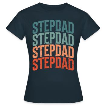 Beau-père Beau-père Beau-père Fête des pères - T-shirt Femme - marine - Devant - AI Model Female 172 dark (172cm)
