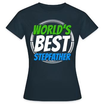 Le meilleur beau-père du monde Beau-père Beau-père Beau-père - T-shirt Femme - marine - Devant - AI Model Female 172 dark (172cm)
