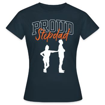 Fier beau-père Beau-père Beau-père Fête des pères - T-shirt Femme - marine - Devant - AI Model Female 172 dark (172cm)