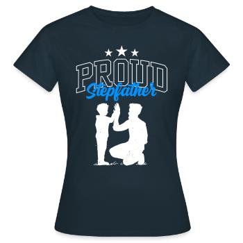 Fier beau-père Beau-père Beau-père Fête des pères - T-shirt Femme - marine - Devant - AI Model Female 172 dark (172cm)