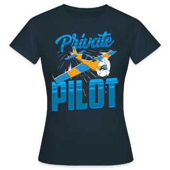Jet de pilote privé Petit avion Avion léger - T-shirt Femme - marine - Devant - AI Model Female 172 dark (172cm)