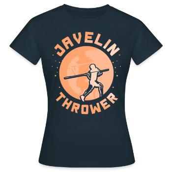 Speerwerfer Speerwurf Speerwerfen Speer - Frauen T-Shirt - Navy - Vorne - AI Model Female 172 dark (172cm)