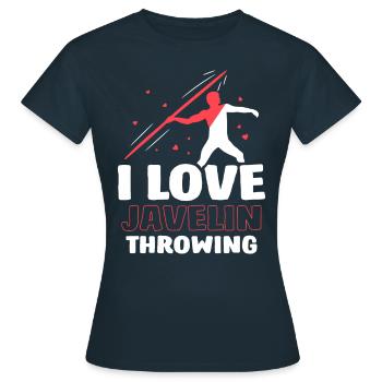 J’adore lancer de javelot lancer de javelot lancer de javelot lancer de javelot - T-shirt Femme - marine - Devant - AI Model Female 172 dark (172cm)
