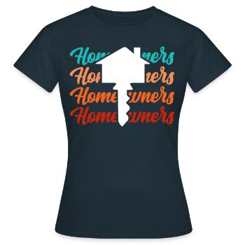 Propriétaire Propriétaire Maison propriétaire - T-shirt Femme - marine - Devant - AI Model Female 172 dark (172cm)