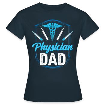 Docteur Père Médecine Médecin Profession Médecin - T-shirt Femme - marine - Devant - AI Model Female 172 dark (172cm)
