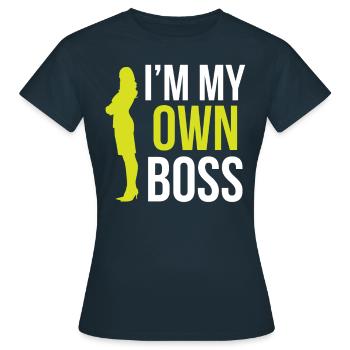Je suis mon propre patron Mama CEO Fondateur - T-shirt Femme - marine - Devant - AI Model Female 172 dark (172cm)