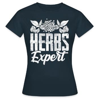 Herb Expert Herb Herb Garden - T-shirt Femme - marine - Devant - AI Model Female 172 dark (172cm)