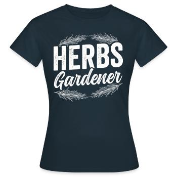 Herb Gardener Herbalisme Herb Garden Herb Herb - T-shirt Femme - marine - Devant - AI Model Female 172 dark (172cm)