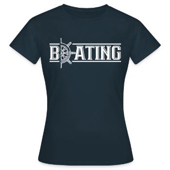 Boating Sailboat Yacht Boat Boat - Women's T-Shirt - navy - Front - AI Model Female 172 dark (172cm)