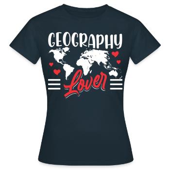 Geography Lover Geography Student Geography Student - Women's T-Shirt - navy - Front - AI Model Female 172 dark (172cm)