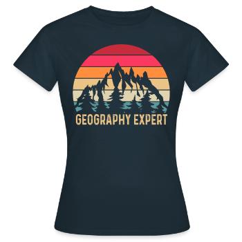 Expert en géographie Géographie Étudiant en géographie - T-shirt Femme - marine - Devant - AI Model Female 172 dark (172cm)