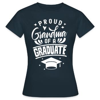 Proud Grandmother Of a Graduate Graduate - Women's T-Shirt - navy - Front - AI Model Female 172 dark (172cm)