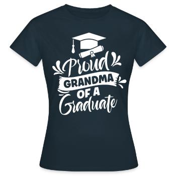 Proud Grandmother Of a Graduate Graduate - Women's T-Shirt - navy - Front - AI Model Female 172 dark (172cm)