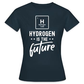L’hydrogène est l’élément hydrogène du futur - T-shirt Femme - marine - Devant - AI Model Female 172 dark (172cm)