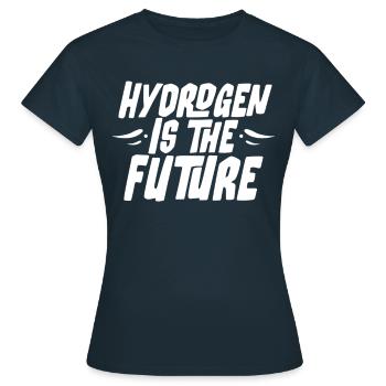 L’hydrogène est l’élément hydrogène du futur - T-shirt Femme - marine - Devant - AI Model Female 172 dark (172cm)