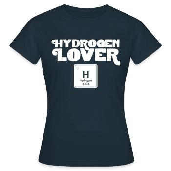 Amateurs d’hydrogène Énergie Élément hydrogène - T-shirt Femme - marine - Devant - AI Model Female 172 dark (172cm)