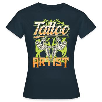 Tattoo Artist Tattoo Studio Tattoo Tattoo - Women's T-Shirt - navy - Front - AI Model Female 172 dark (172cm)