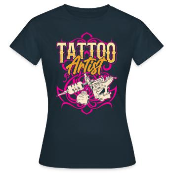 Tattoo Artist Tattoo Studio Tattoo Tattoo - Women's T-Shirt - navy - Front - AI Model Female 172 dark (172cm)